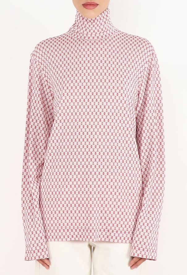 Céline Graphic Mock-Neck Top - 1