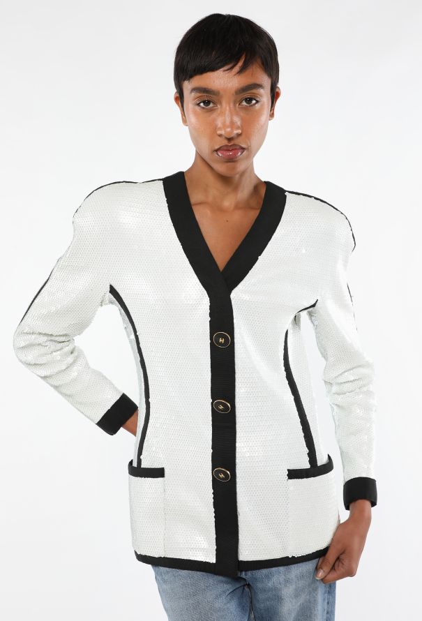 Chanel Sequin Scuba Zip Jacket, S/S 1991 - 3