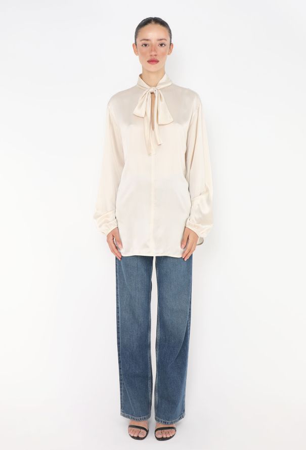 Céline Pre-Fall 2013 Silk Lavallière Blouse - 3