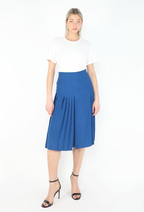 Céline Resort 2012 Pleated Crêpe Skirt - 3