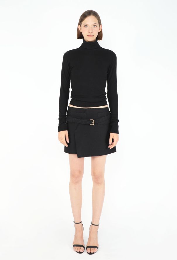 Balenciaga 2007 Pleated Belted Mini Skirt - 1