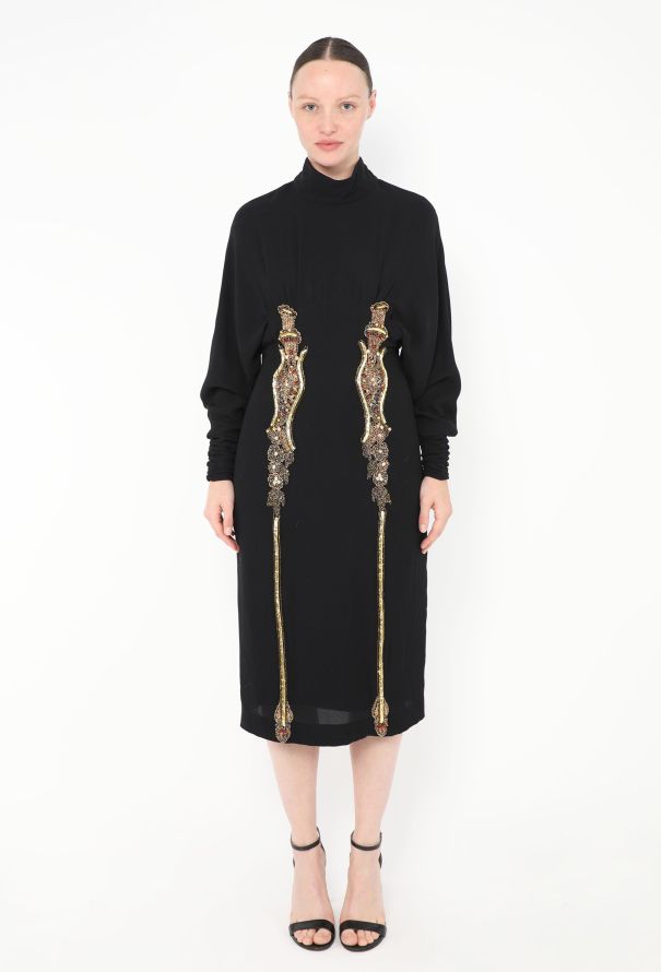 COLLECTOR Karl Lagerfeld F/W 1985 Embellished Dress - 3