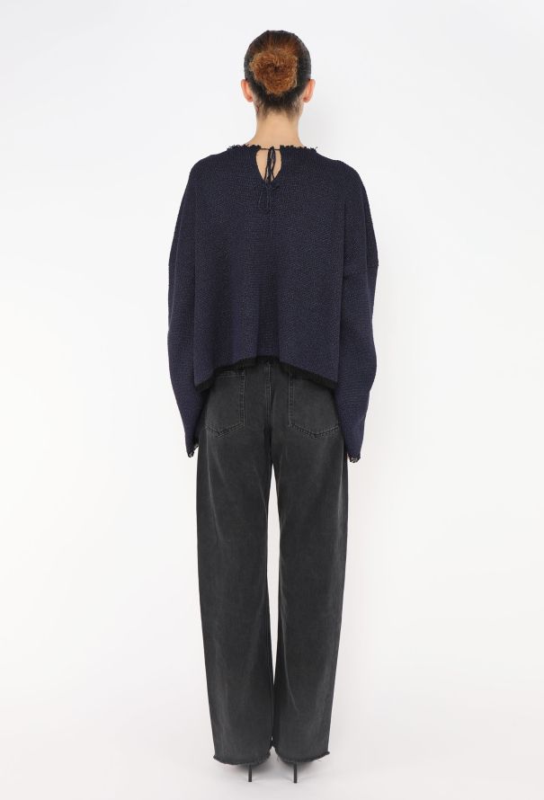 Céline 2013 Frayed Bouclé Silk Sweater - 4