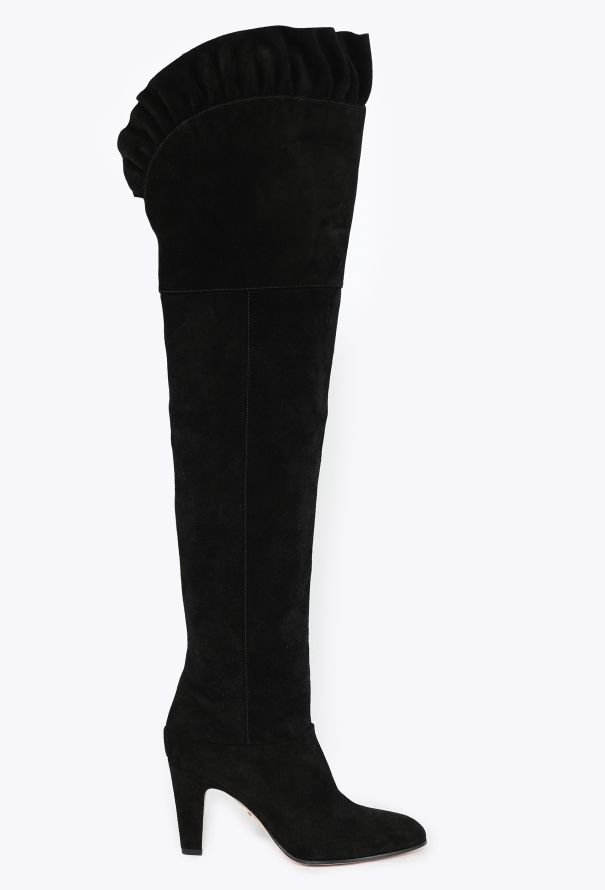 Chloé Eve Ruffled Thigh-High Boots, 2024 - 1