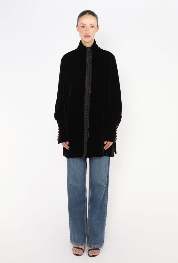 Dior Late '80s Passementerie Velvet Jacket - 2