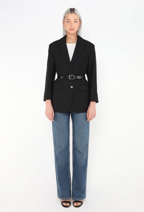 Prada S/S 2022 Tailored Belted Blazer - 4