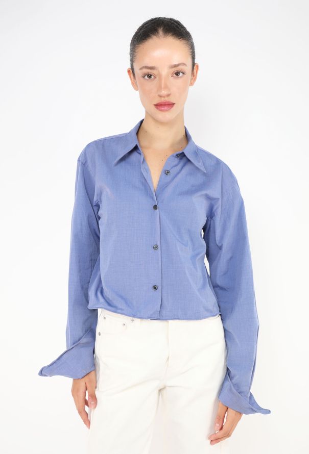 Prada S/S 2025 Wired Cropped Shirt - 1