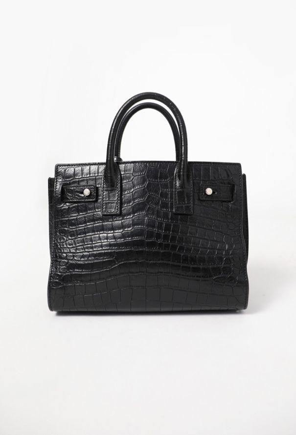 Crocodile Embossed Nano Sac de Jour - Saint Laurent