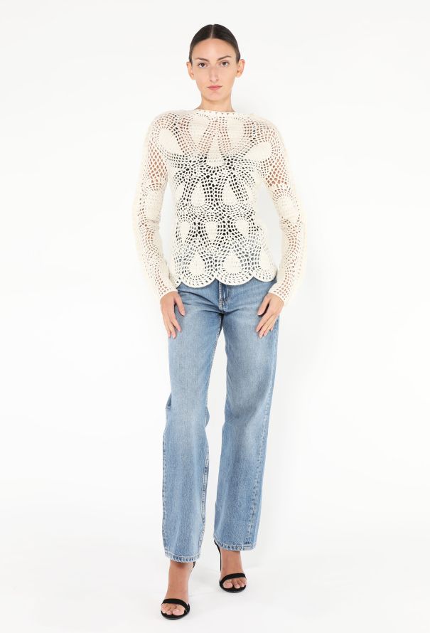 Gabriela Hearst Pre-Fall 2024 Capps Crochet Sweater - 3