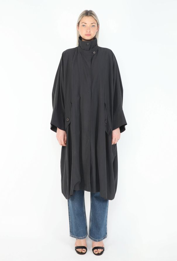 Issey Miyake '90s Batwing Nylon Trench - 1