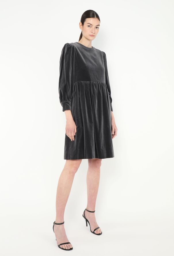 Saint Laurent '70s Velvet Babydoll Dress - 4