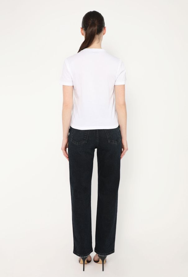 Miu Miu 2023 Cropped Emblem T-Shirt - 4 Miu Miu 2023 Cropped Emblem T-Shirt - 4