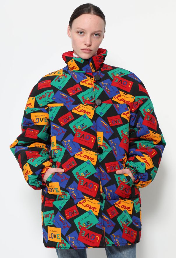 Saint Laurent '90s Reversible Love Card Puffer Coat - 3