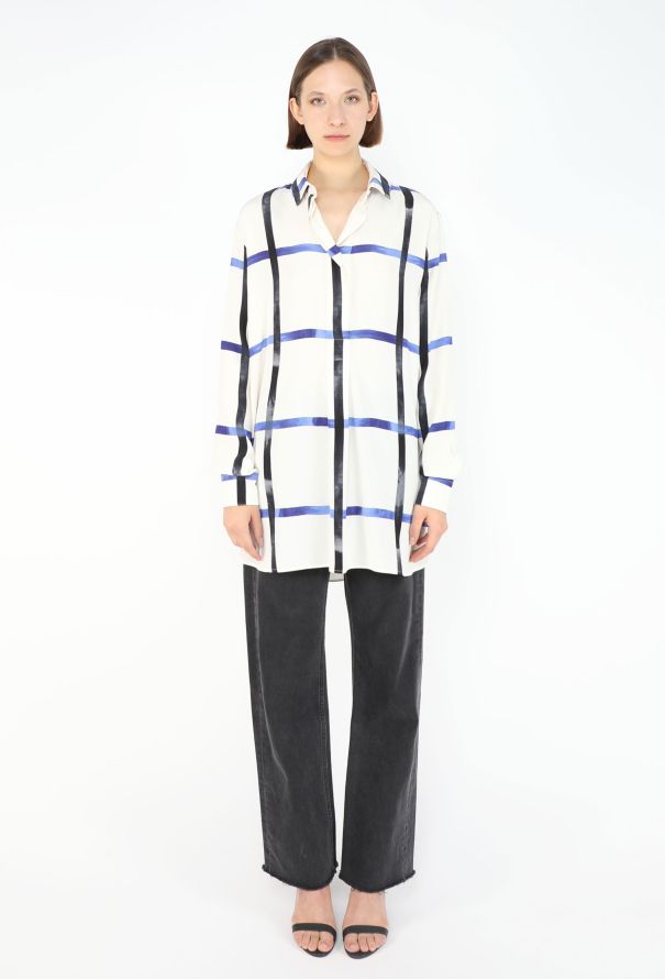 Céline Checkered Silk Tunic, Pre-Fall 2014 - 4