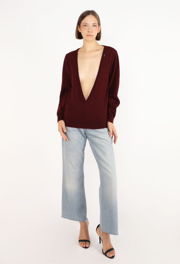 Prada Plunging Knit Sweater, S/S 2026 - 4