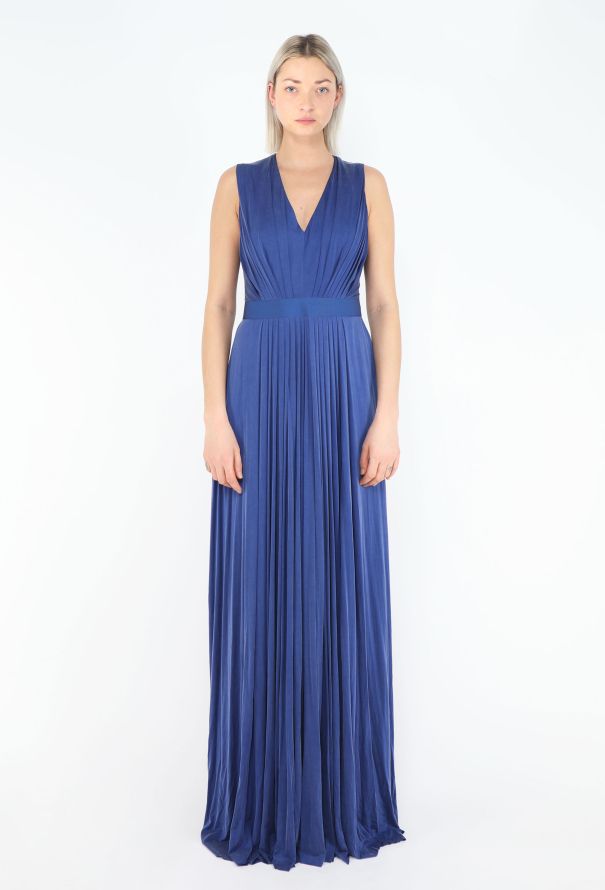 Emanuel Ungaro Jersey Pleated Grecian Gown - 1