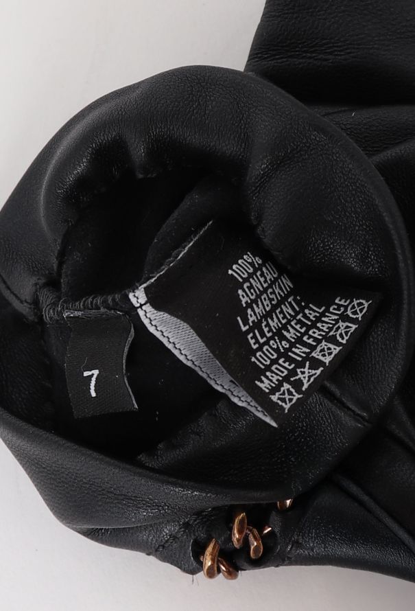 Chanel 2023 Lambskin Chainlink 'CC' Gloves - 5