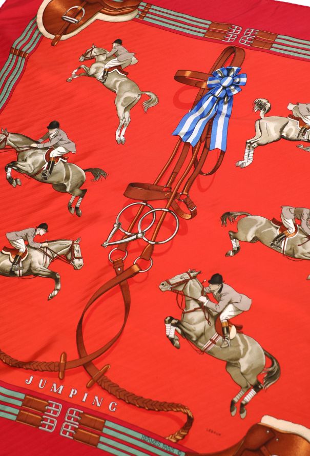 Hermès 1971 'Jumping' 90cm Silk Carré - 4