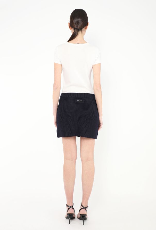 Miu Miu 2024 Ribbed Mini Skirt - 4