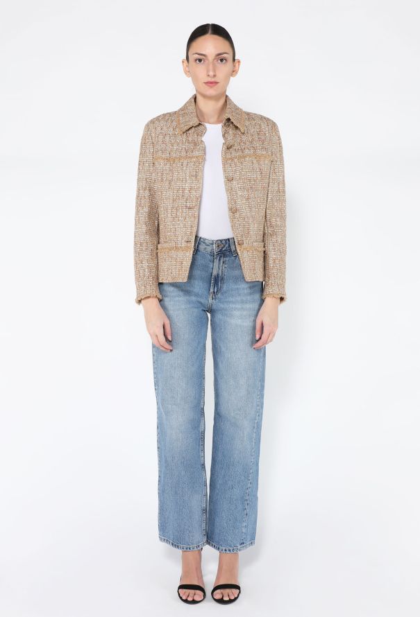 Chanel S/S 2005 Tweed Frayed Jacket - 4