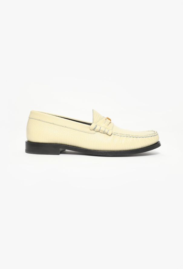 Céline Lizard Embossed Triomphe Loafers - 1