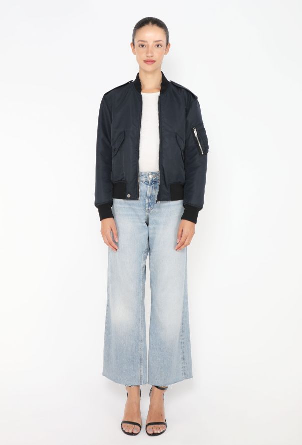 Saint Laurent F/W 2015 Navy Bomber Jacket - 4