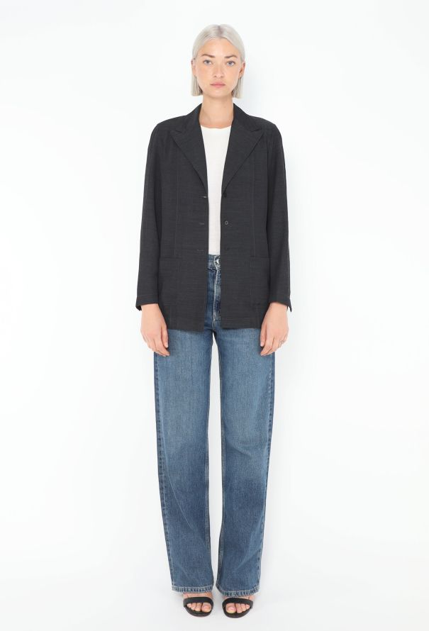 Dries Van Noten '90s Notched Crêpe Blazer - 3