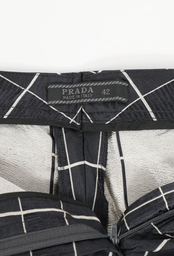 Prada F/W 1997 Checkered Taffeta Trousers - 6
