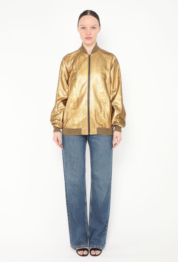 Saint Laurent S/S 2016 Python Bomber Jacket - 4 Saint Laurent S/S 2016 Python Bomber Jacket - 4