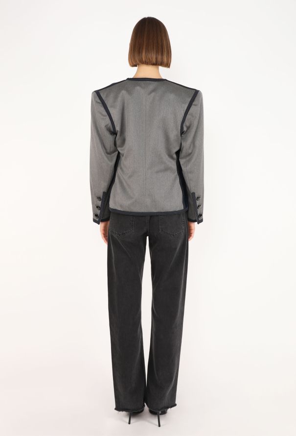 Saint Laurent Cubist Velvet Moire Jacket, F/W 1988 - 7