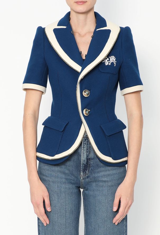 Balenciaga F/W 2007 Collegiate Fur Collar Blazer - 6