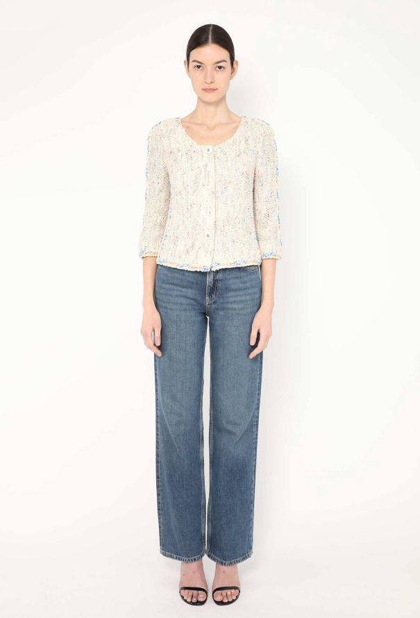 Chanel 1999 Painted Trim Tweed Jacket - 4