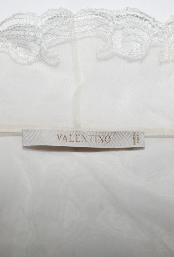 Valentino Ruffled Silk & Lace Blouse - 4