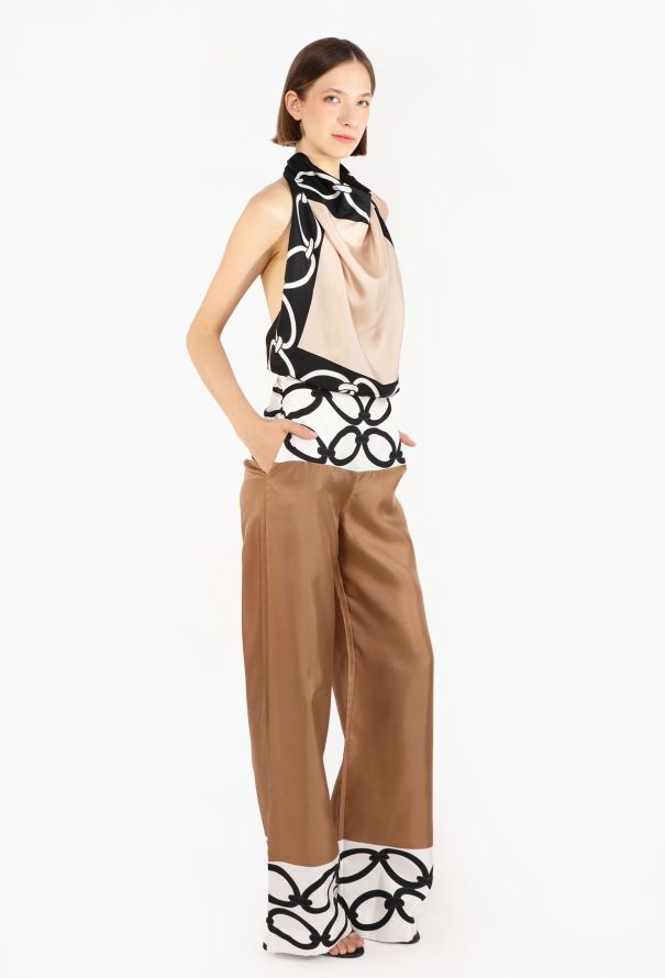 Valentino Foulard Open-Back Jumpsuit, Resort 2023 - 4