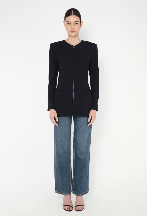 Chanel 1997 Hourglass Crêpe 'CC' Jacket - 4