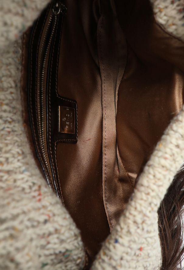 Fendi F/W 2002 Knit Goat Hair Baguette Bag - 12