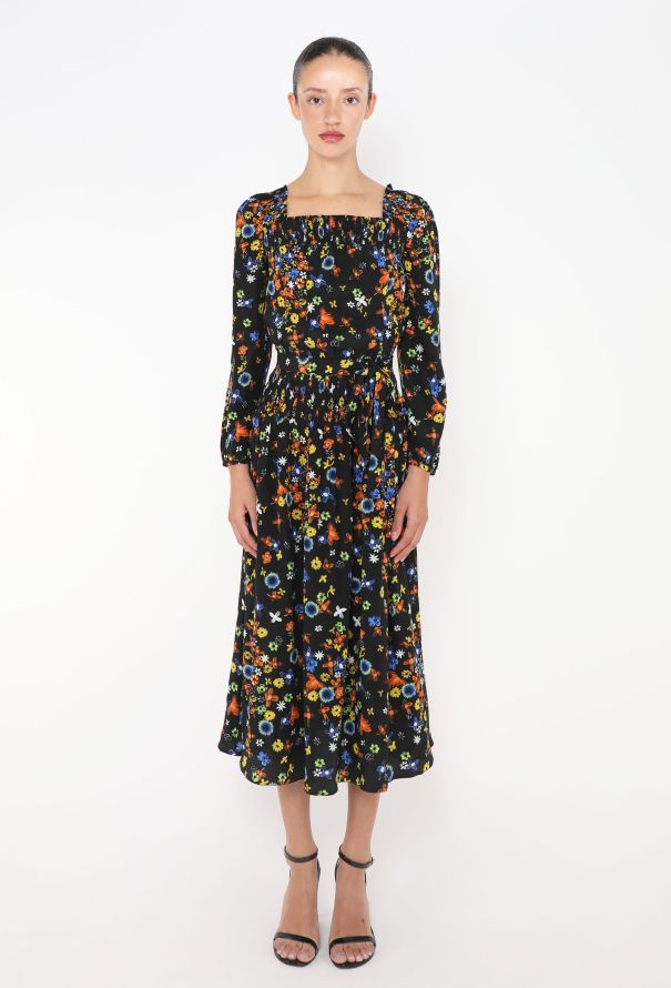 Prada Belted Silk Smock Dress - 1
