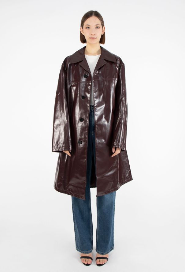 Jil Sander S/S 2025 Patent Calfskin Duster Coat - 1
