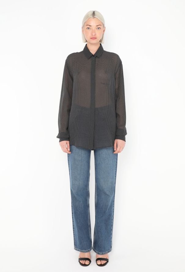 Saint Laurent 2019 Silk Polka Dot Blouse - 2