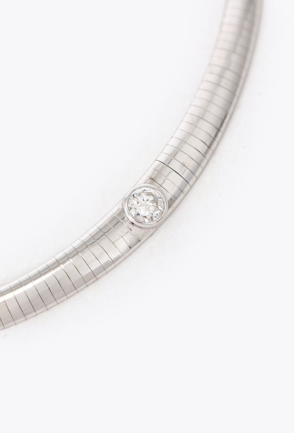 Vintage Fine Jewelry Vintage 18K White Gold & Diamond Omega-Style Choker - 3 Vintage Fine Jewelry Vintage 18K White Gold & Diamond Omega-Style Choker - 3