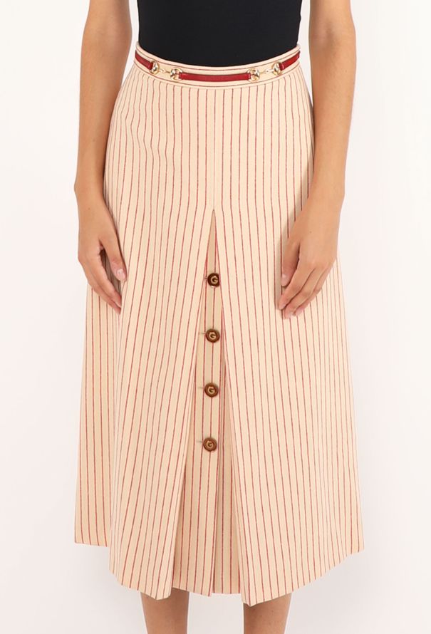 Gucci Horsebit Striped Skirt, F/W 2018 - 3