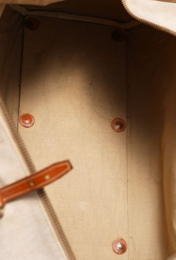 Hermès 1970s Toile H & Calfskin RD Travel Bag - 13 Hermès 1970s Toile H & Calfskin RD Travel Bag - 13
