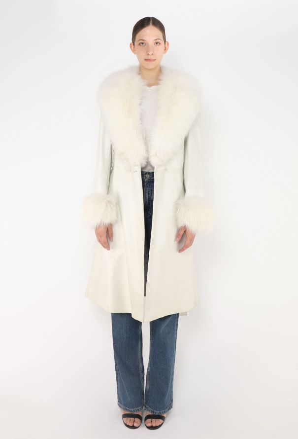 Jean Pecarel Fox Fur Leather Coat - 2