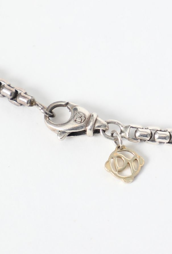 David Yurman Vintage Sterling Silver Box Chain Necklace - 4