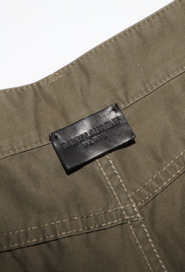 Saint Laurent 2024 Khaki Twill Chinos - 4