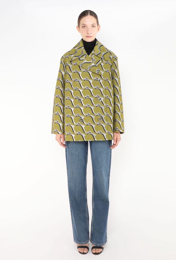 Gucci F/W 2024 Jacquard Peacoat - 4