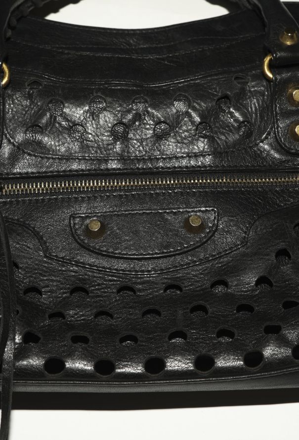 バッグ BALENCIAGA leather shoulder bag city Balenciaga The City Leather Shoulder bag Glay Black Mirror
