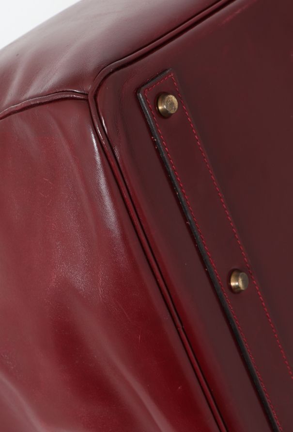 Hermès '80s Rouge H Box Haut à Courroies 50 - 12 Hermès '80s Rouge H Box Haut à Courroies 50 - 12