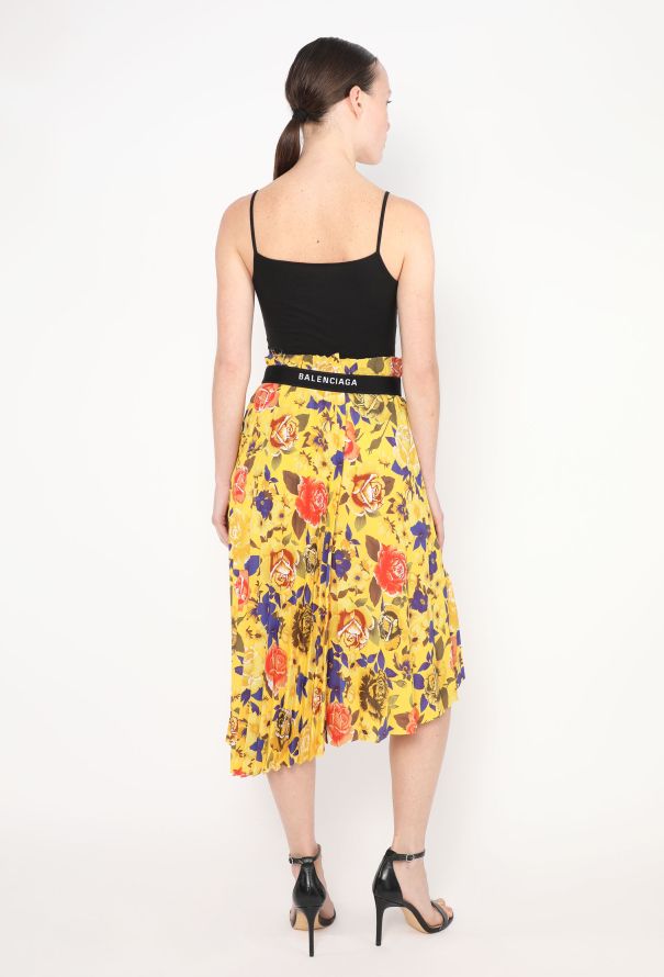 Balenciaga F/W 2018 Pleated Floral Skirt - 3