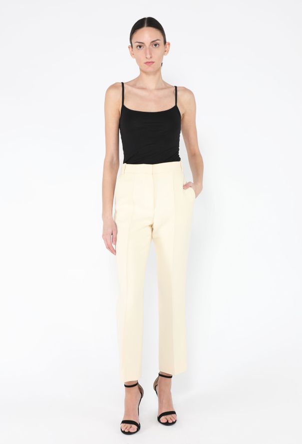 Céline Cropped Wool Twill Trousers - 2